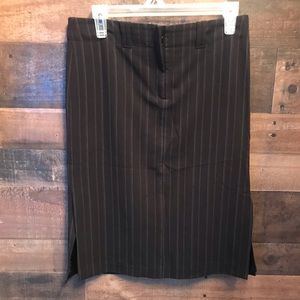 BCBGMAXAZRIA PIN STRIP PENCIL SKIRT